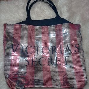 Victoria Secret Pink Metallic Travel Bag.